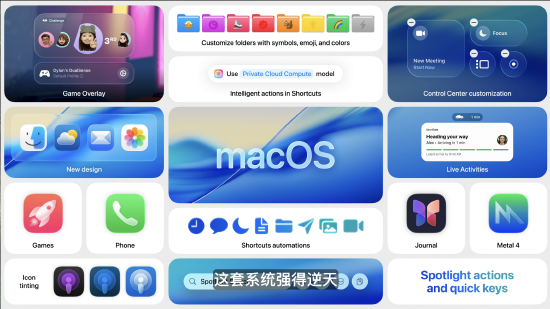 macOS 26 Tahoe支持短语快速启动功能，苹果高管形容“强的(😴)逆天”